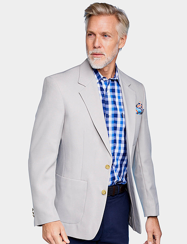 Tailored Single Breasted Oxford Blazer - MB009